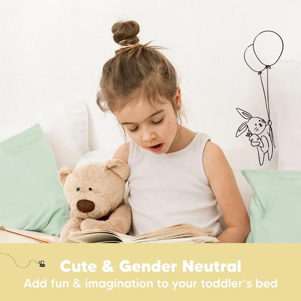 Jumbo Toddler Pillow with Pillowcase, 14X20 Soft Organic Toddler Pillows for Sleeping, Kids Travel Pillow - Image 54