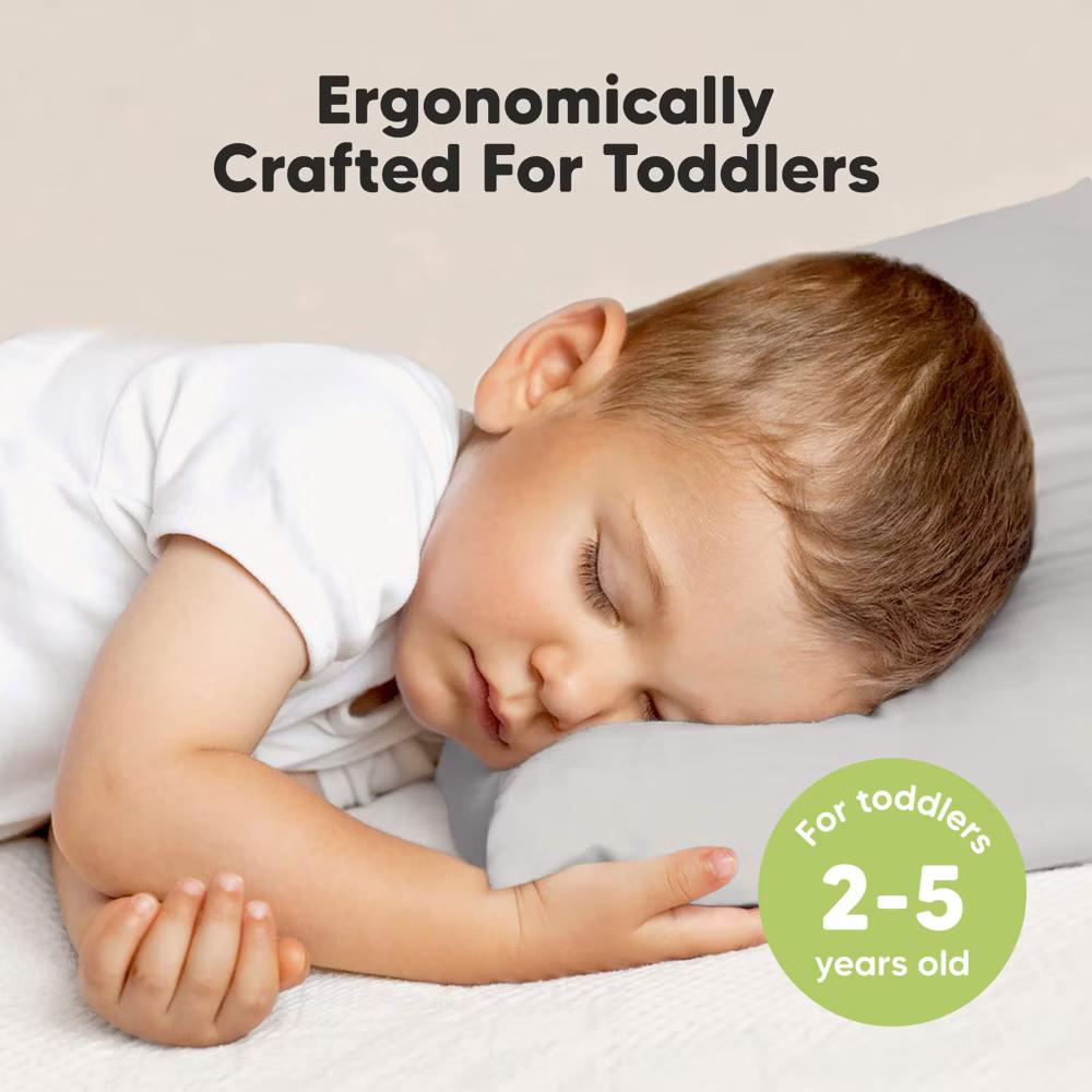 Jumbo Toddler Pillow with Pillowcase, 14X20 Soft Organic Toddler Pillows for Sleeping, Kids Travel Pillow - Image 14