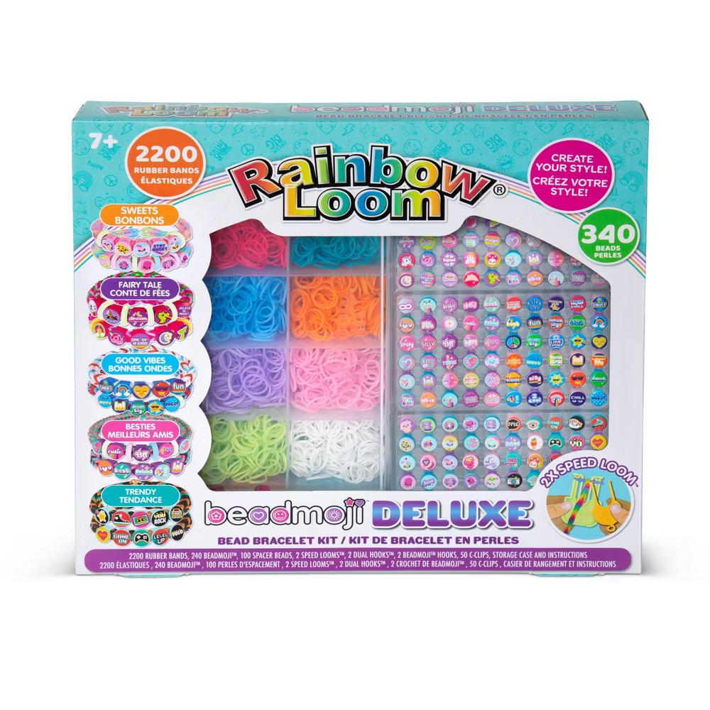 Rainbow Loom Beadmoji Deluxe Craft Kit: Rubber Band & Bead Bracelet Making Set for Kids 7 - Image 2