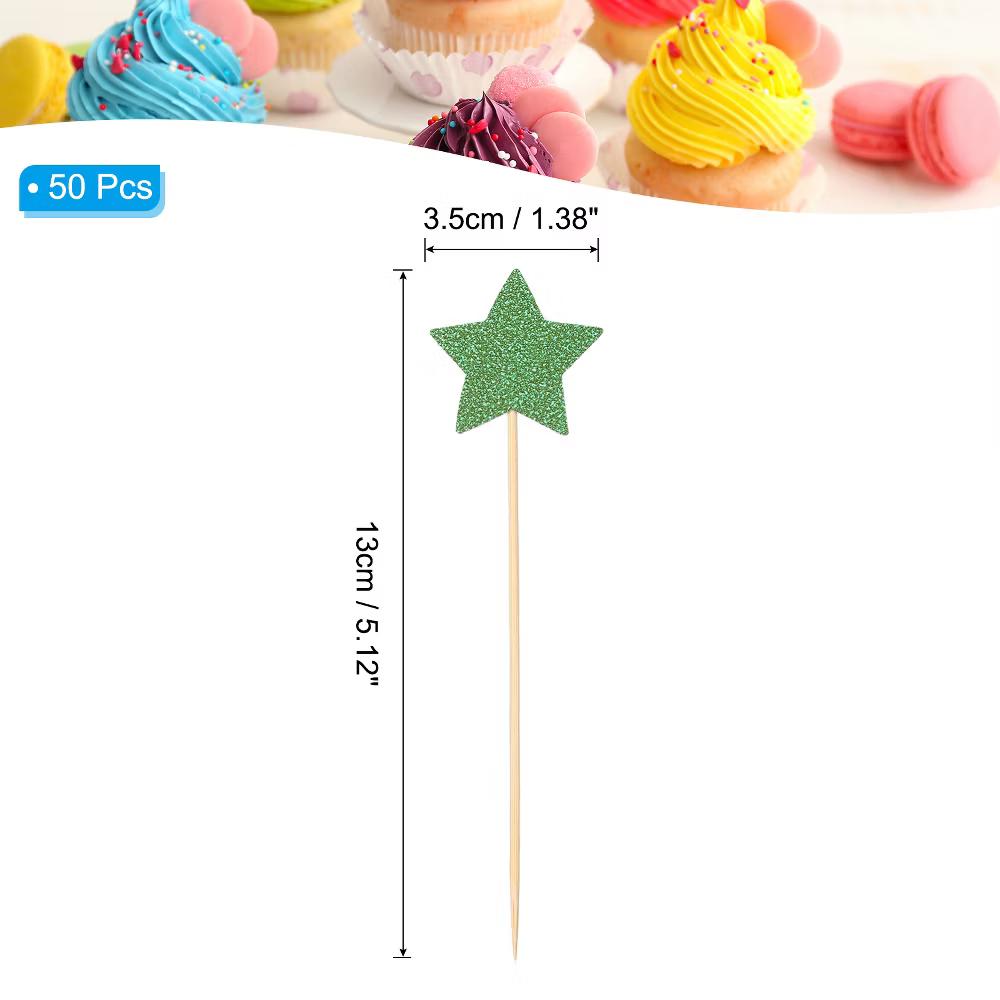Birthday Party Supplies Little Star Cupcake Toppers 50 Pcs - Image 16