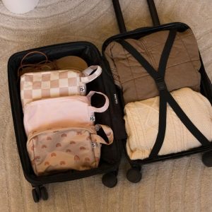 Waterproof Makeup Bag – Portable Travel Cosmetic Organizer with Handle and Secure Zipper