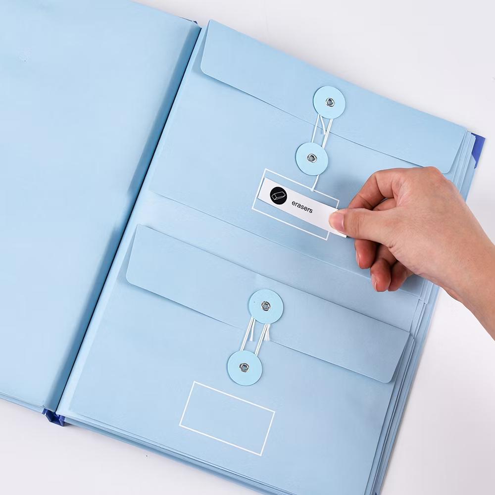 10-Pocket Expanding File Folder Organizer – A4/Letter Size Accordion Document Holder with Elastic Closure & Labels – Durable Acid-Free Paper - Image 8