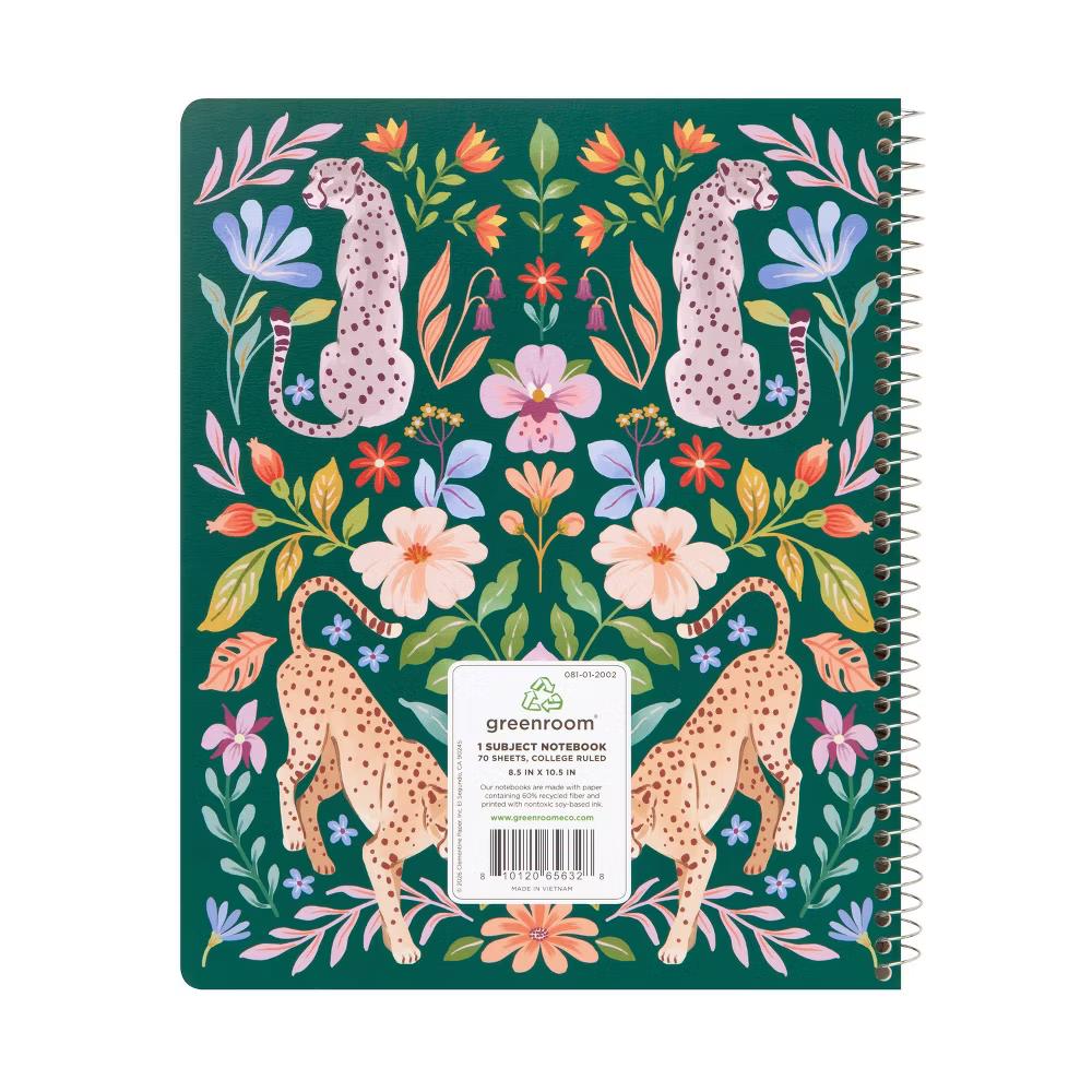 greenroom 70 college Notebook Green