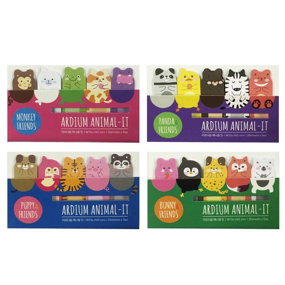 Animal Friends Bookmark Flag Tab Sticky Notes (Set of 4) - Image 2