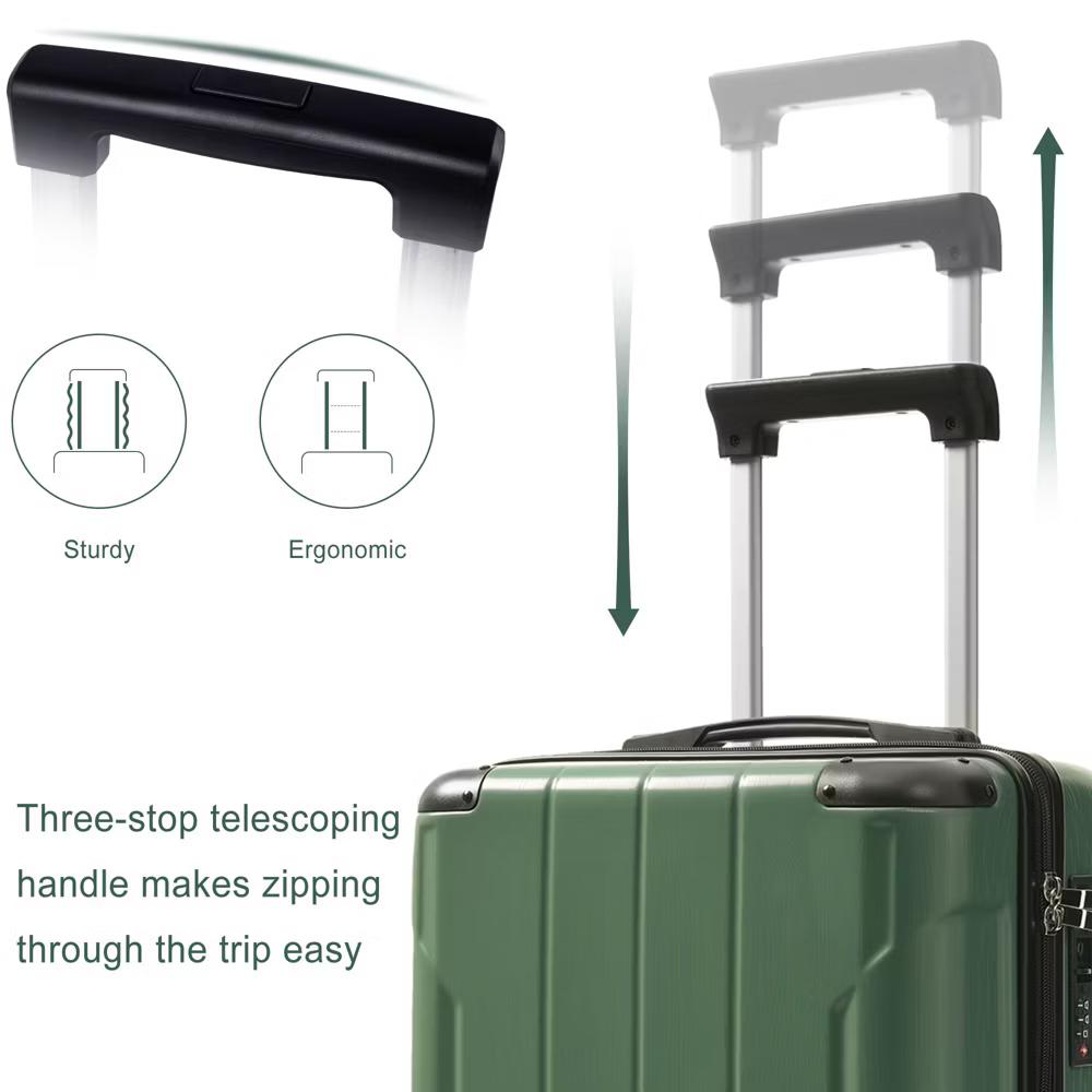 20" Hardshell Carry-On Luggage with 2 Packing Cubes & Spinner Wheels & TSA Lock, Lightweight ABS Suitcase - ModernLuxe - Image 19