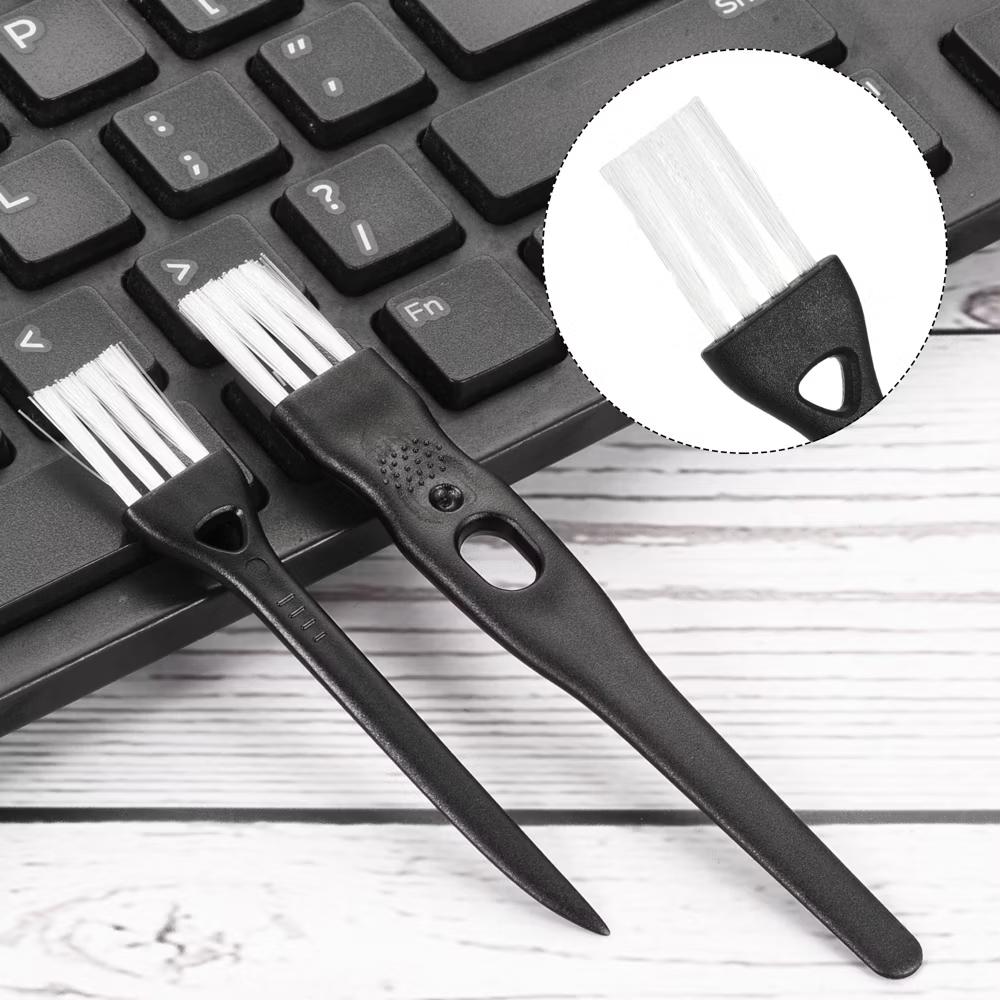 Nylon Shaver Brush Cleaning Tool with Plastic Handle for Keyboard 8 Pcs - Image 3