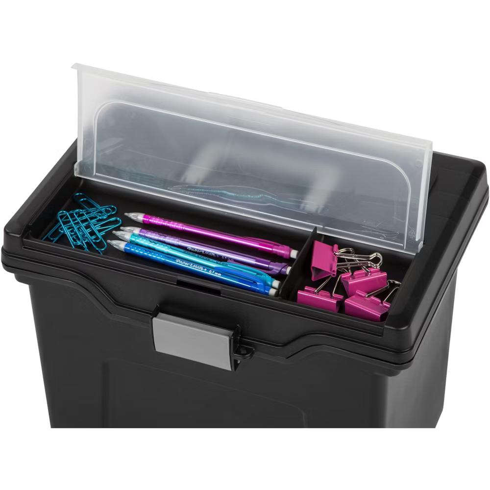 USA Portable Letter Size File Box with Handle for Hanging Folders - Image 25