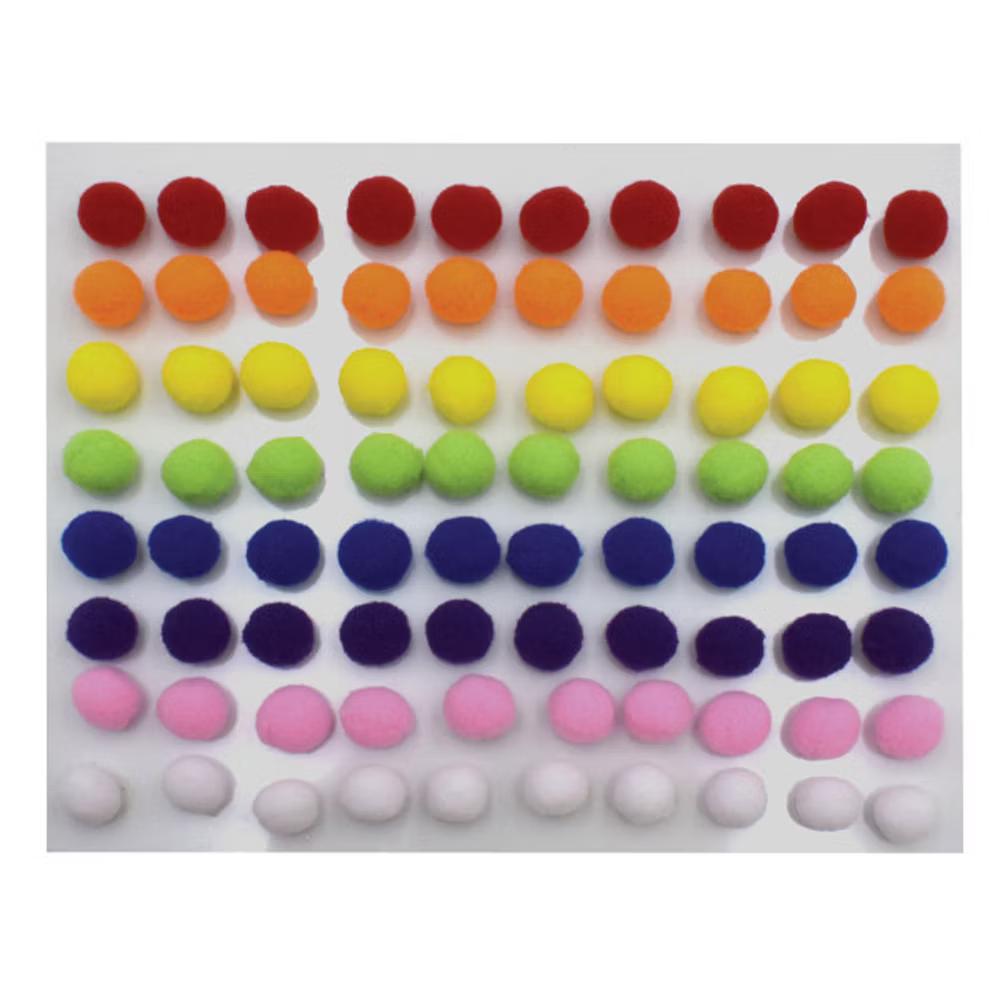 Peel n Stick Pom Pons, Pack of 240 - Image 2