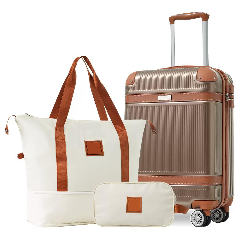 3 PCS ABS Lightweight Hard Shell Carry on Luggage(20") with Travel Bag, Spinner Wheels and TSA Lock - ModernLuxe - Image 18
