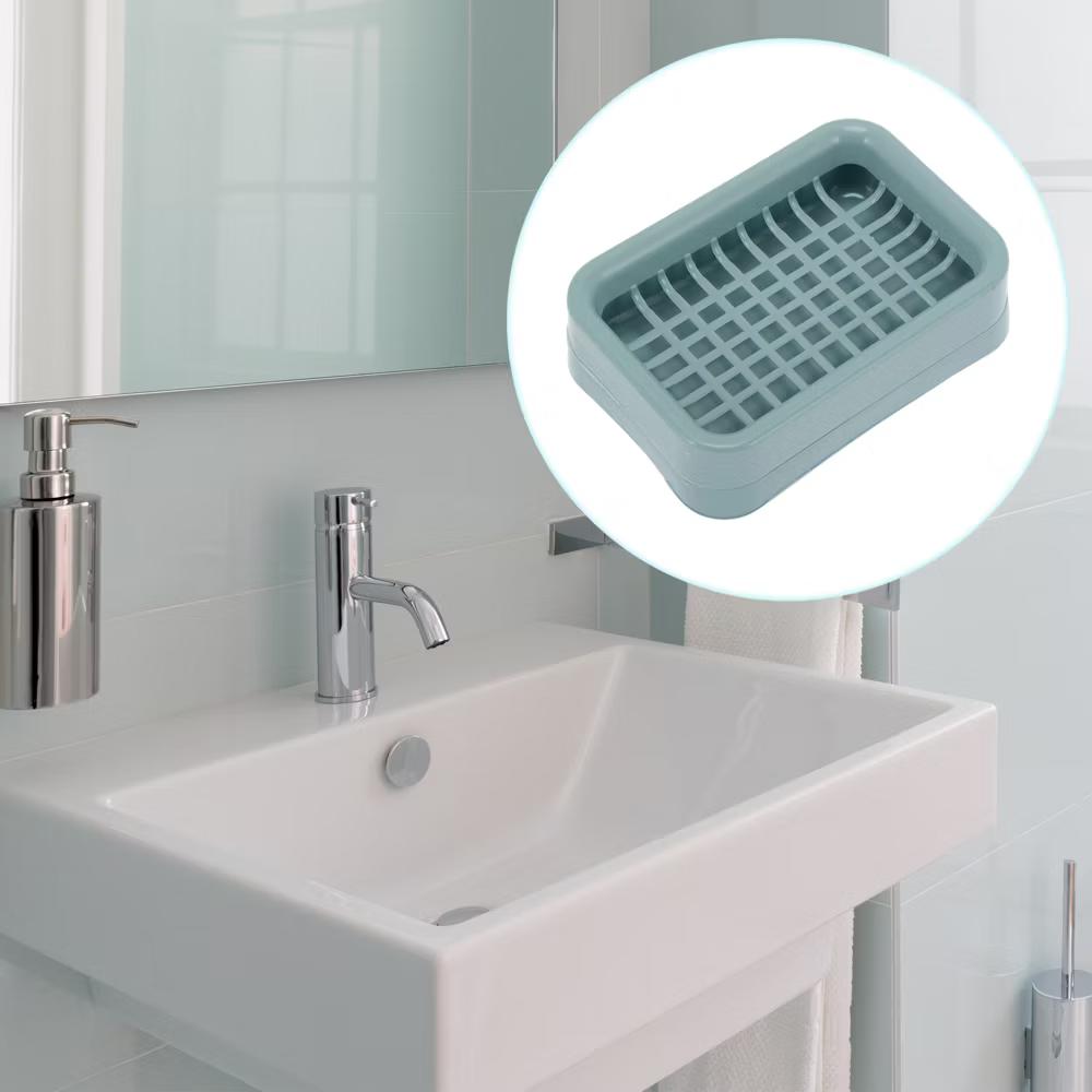 Double Layer Grid Soap Dish 1 Pc - Image 3