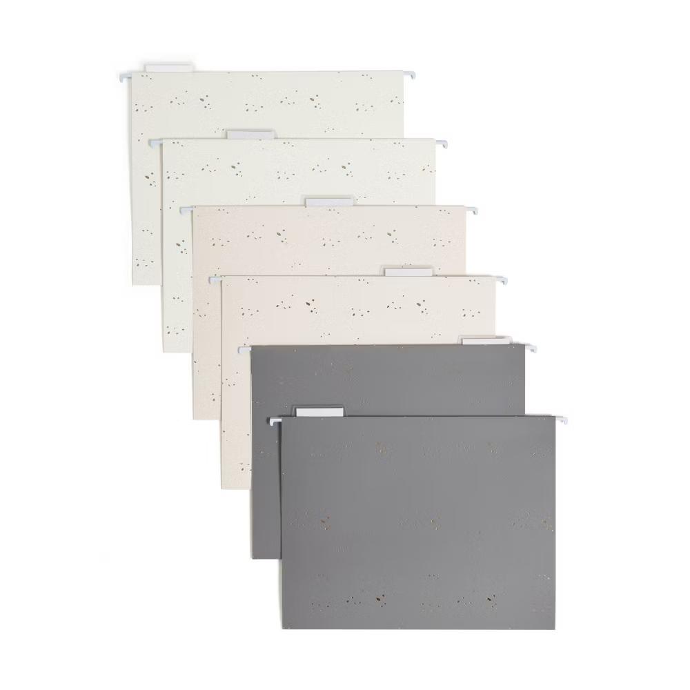 6ct Hanging File Folders Simple Speckle: Office Supplies Organizer, Multicolored, 150 Sheet Capacity - Image 6