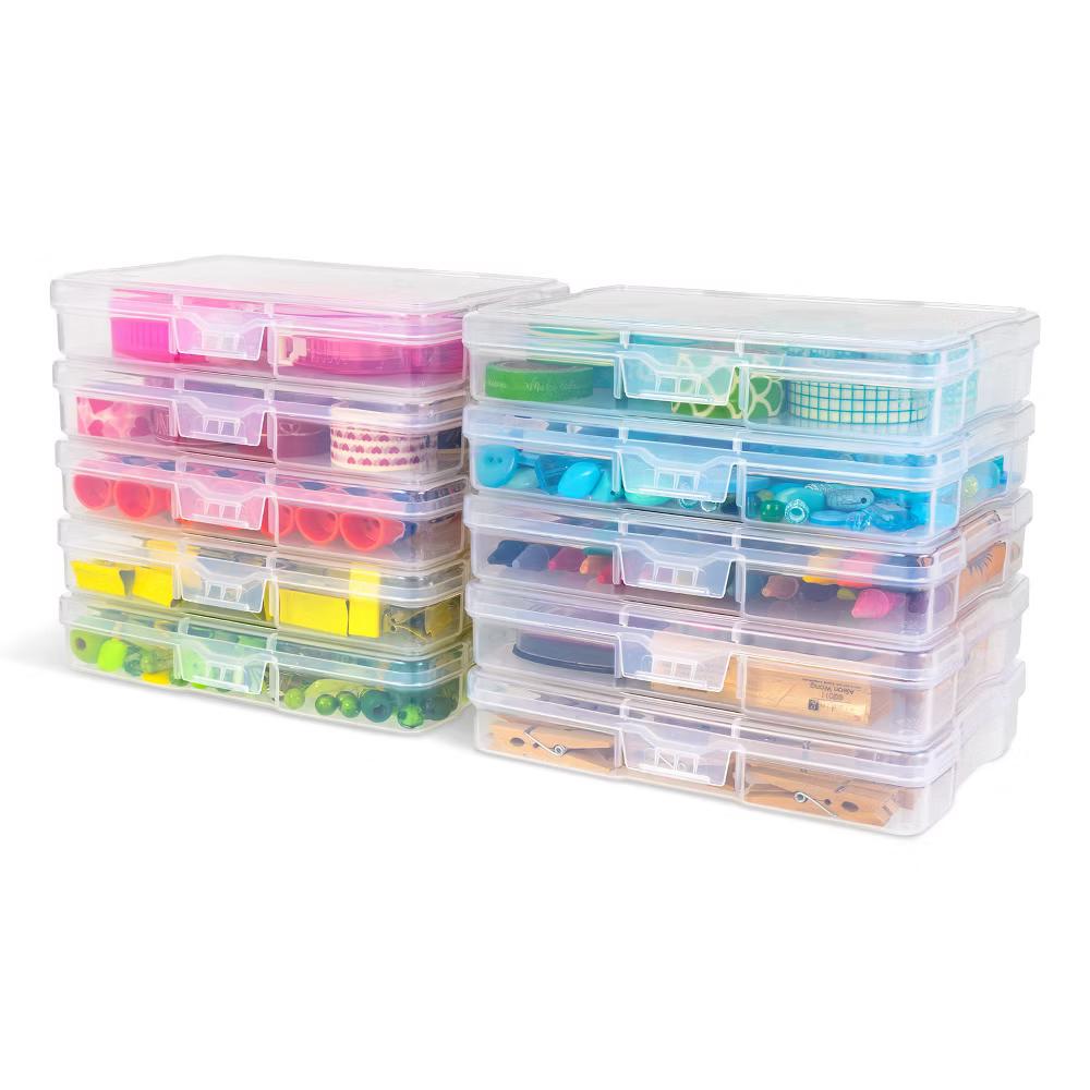 USA Paper Thick Portable Plastic Scrapbook Storage Snap Tight Cases - Image 30