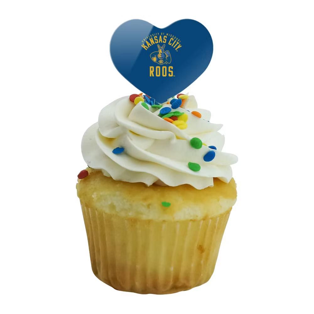 University of Missouri - Kansas City Kangaroos Logo Heart Love Cupcake Picks Toppers Decoration Set of 6 - Image 7