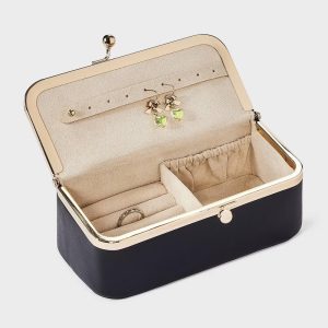 Medium Kiss Lock Frame Travel Storage Jewelry Organizer