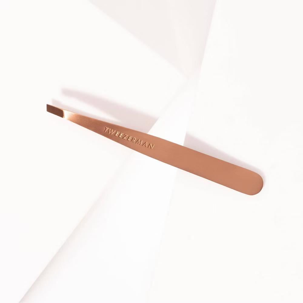 Slant Tweezer - Rose Gold: Stainless Steel, Eyebrow Hair Removal Tool - Image 3