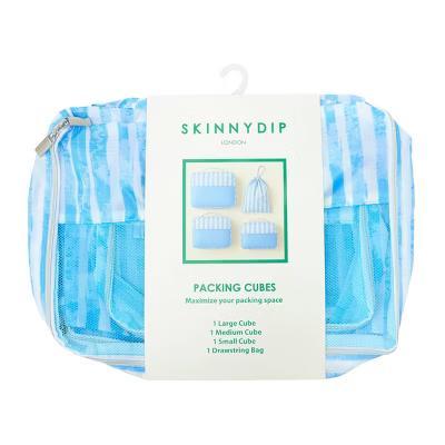 Skinnydip Lightweight Packing Cube Set - Blue Stripe - Image 5