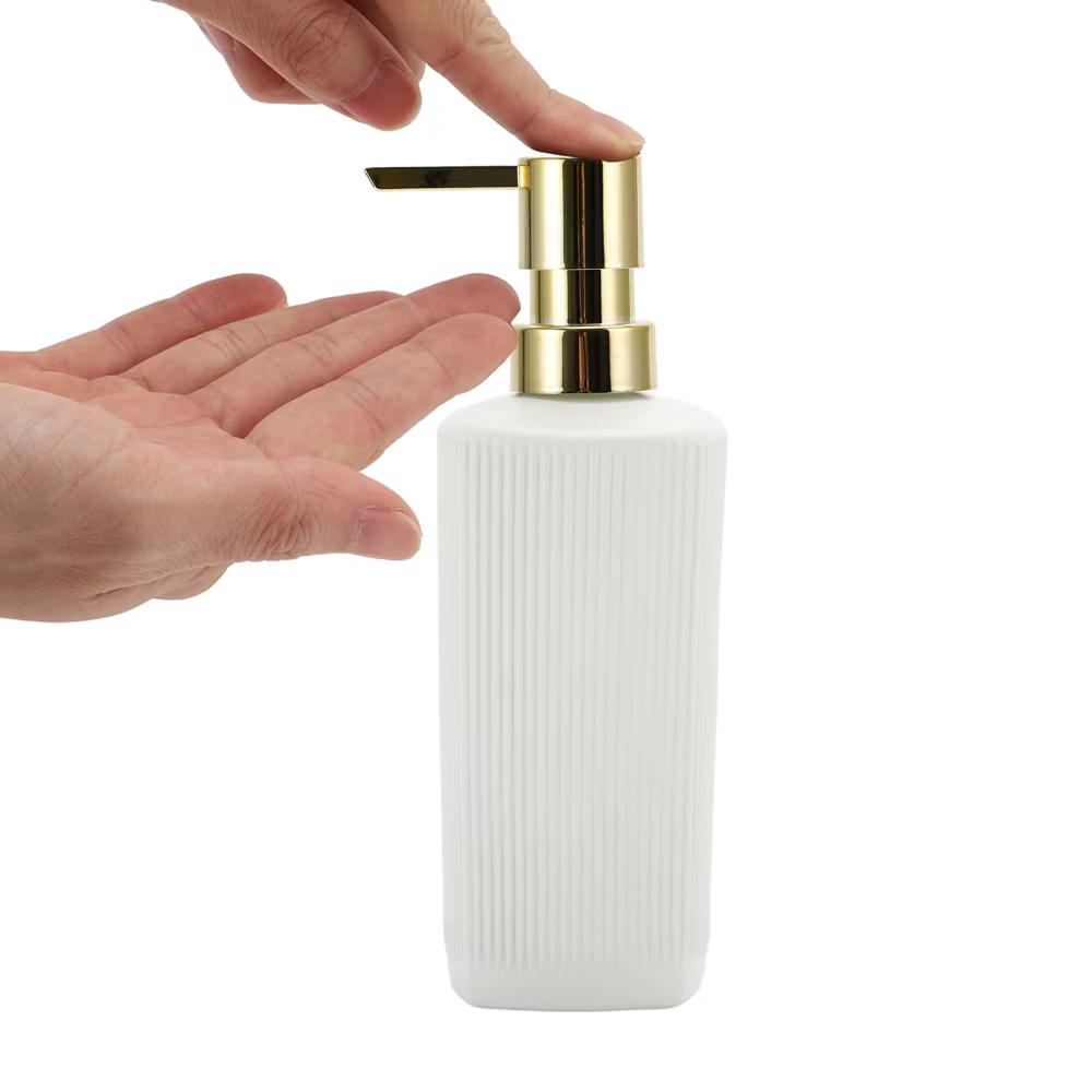 Classic Vertical Lines Soap Pump Dispenser for Bathroom 350ml 1 Pc - Image 45