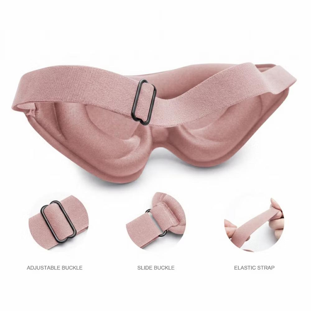 3D Contoured Sleep Eye Mask with Memory Foam Padding Adjustable Strap and Full Light Blocking Design - Image 13