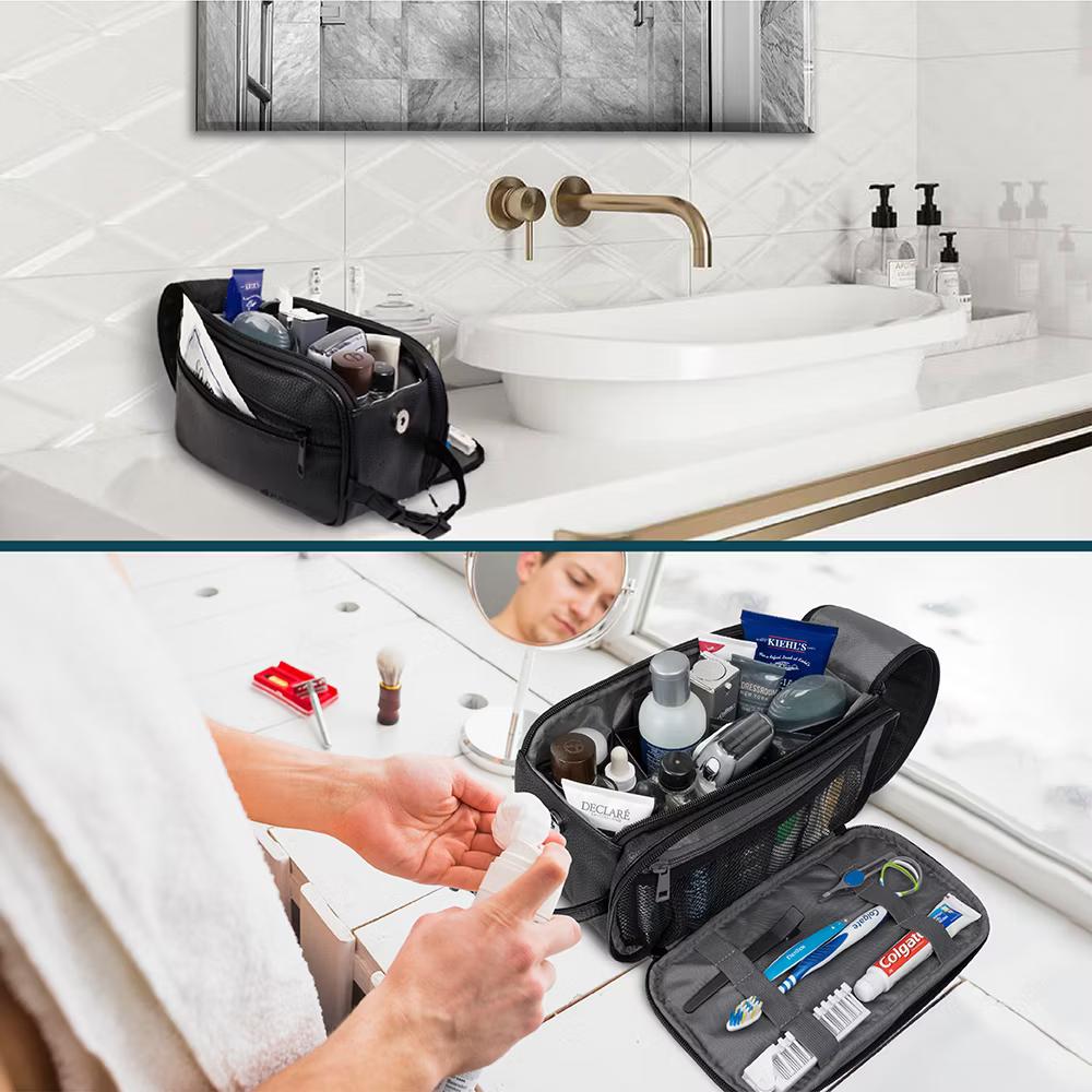 Toiletry Bag for Men, Travel Essentials Shaving Dopp Kit, Water Resistant Cosmetic Makeup Organizer Case - Image 38