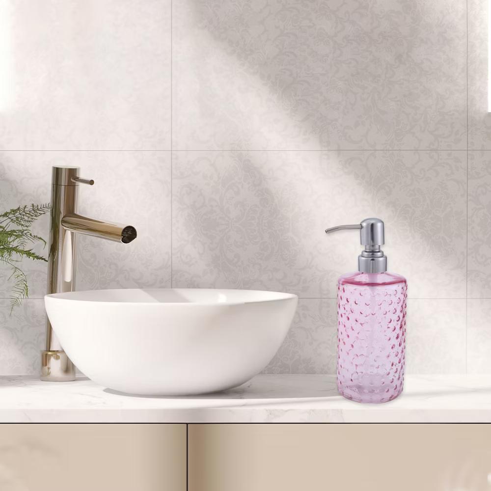 Elegant Polka Dot Pattern Soap Pump Dispenser for Bathroom 16.9oz 1 Pc - Image 60