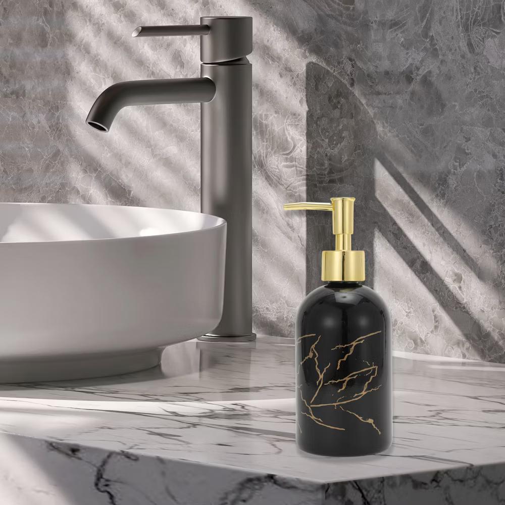 Reusable Cylinder Marble Soap Dispenser 1 Pc - Image 2