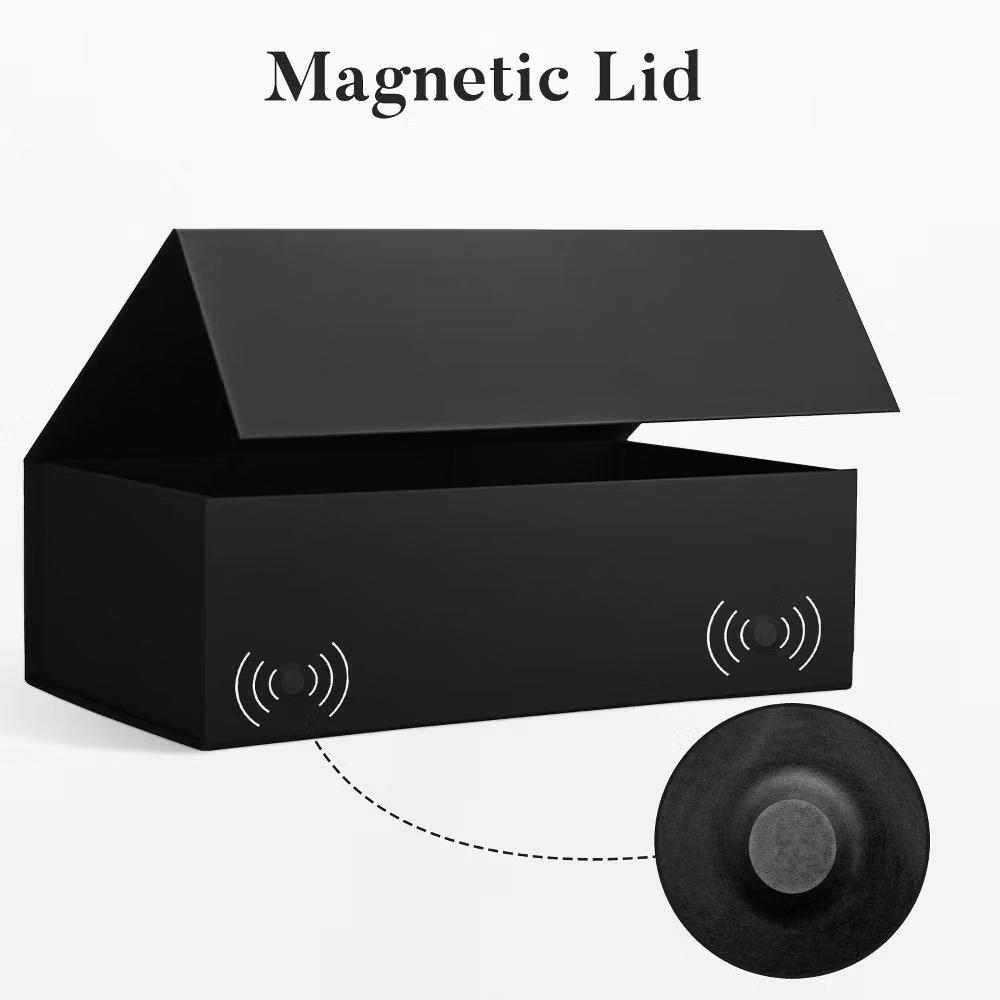 Large Gift Box 14x8.5x4.5 Inch Black Magnetic Lid with Ribbon Shredded Filler Card for Birthday Anniversary Wedding 1 Piece - Image 7