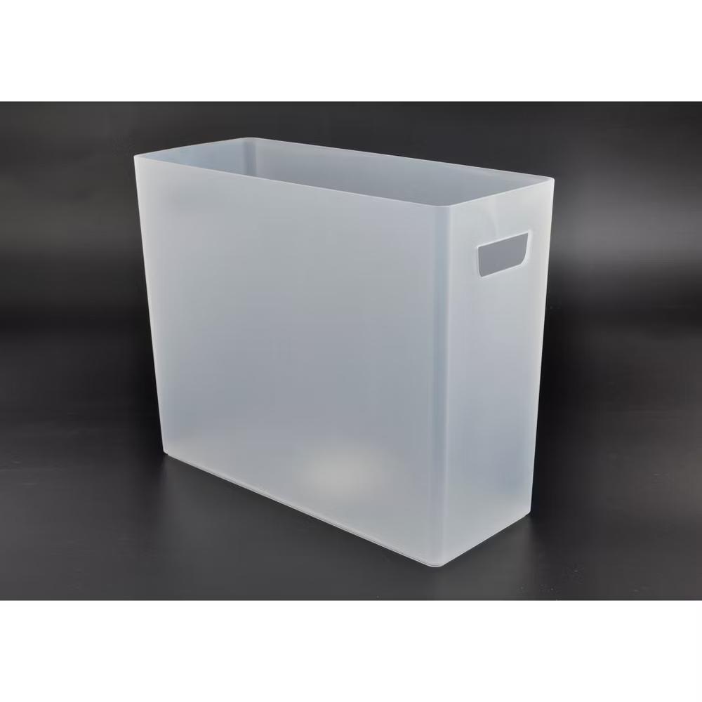 Plastic File Box Clear - File Organizer with Handle, Polypropylene, 1 Compartment, 12.28" W 10" H 5" D