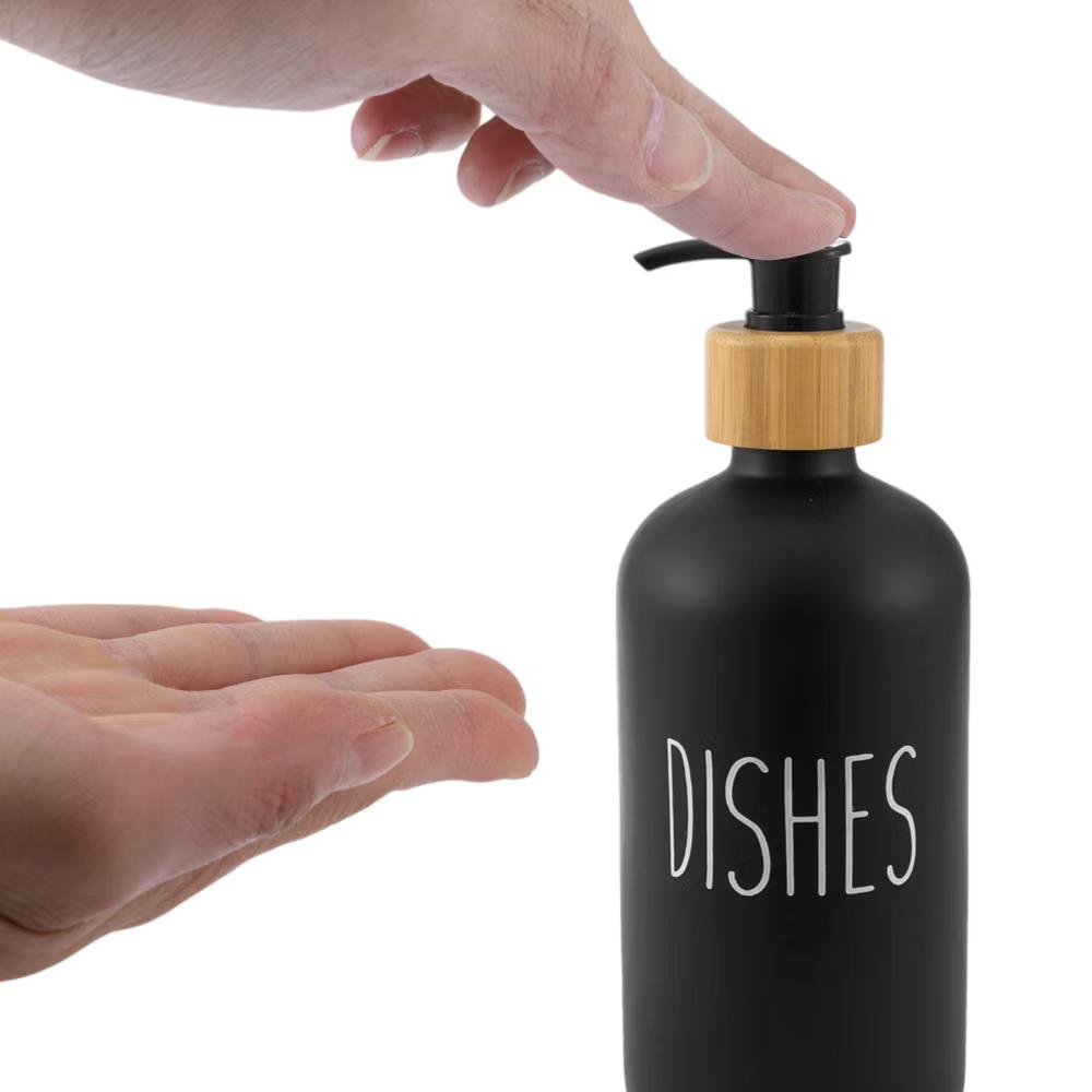 Elegant Contains the Letters DISHES Soap Pump Dispenser for Bathroom 16.9oz 1 Pc - Image 3