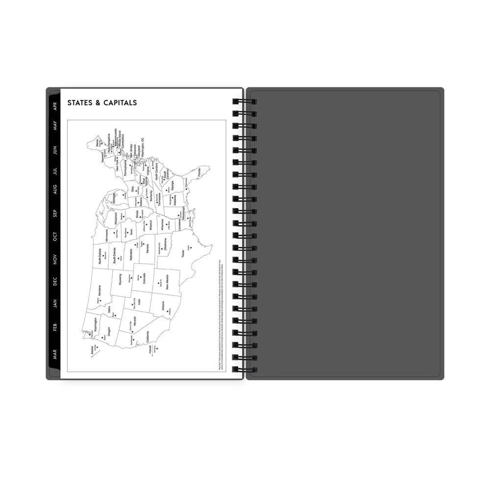 Blue Sky 5"x8" 2026-2027 Planner Gray Weekly/Monthly 15 Months Safety Wirebound - Image 3
