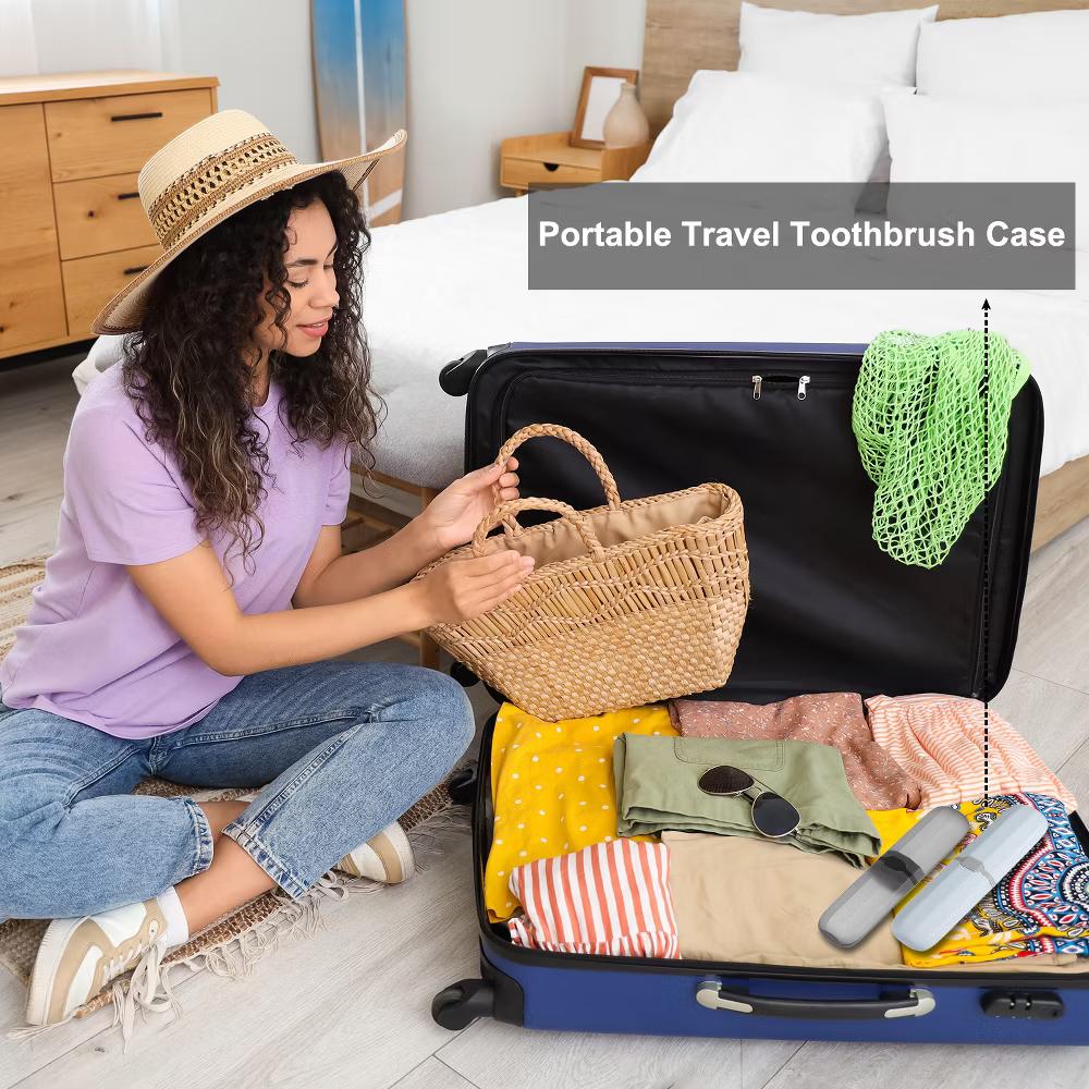 Travel and Outdoor Plastic Portable Simple Storage Toothbrush Containers 8 2.2 1.2 Inch 2 Pcs - Image 14