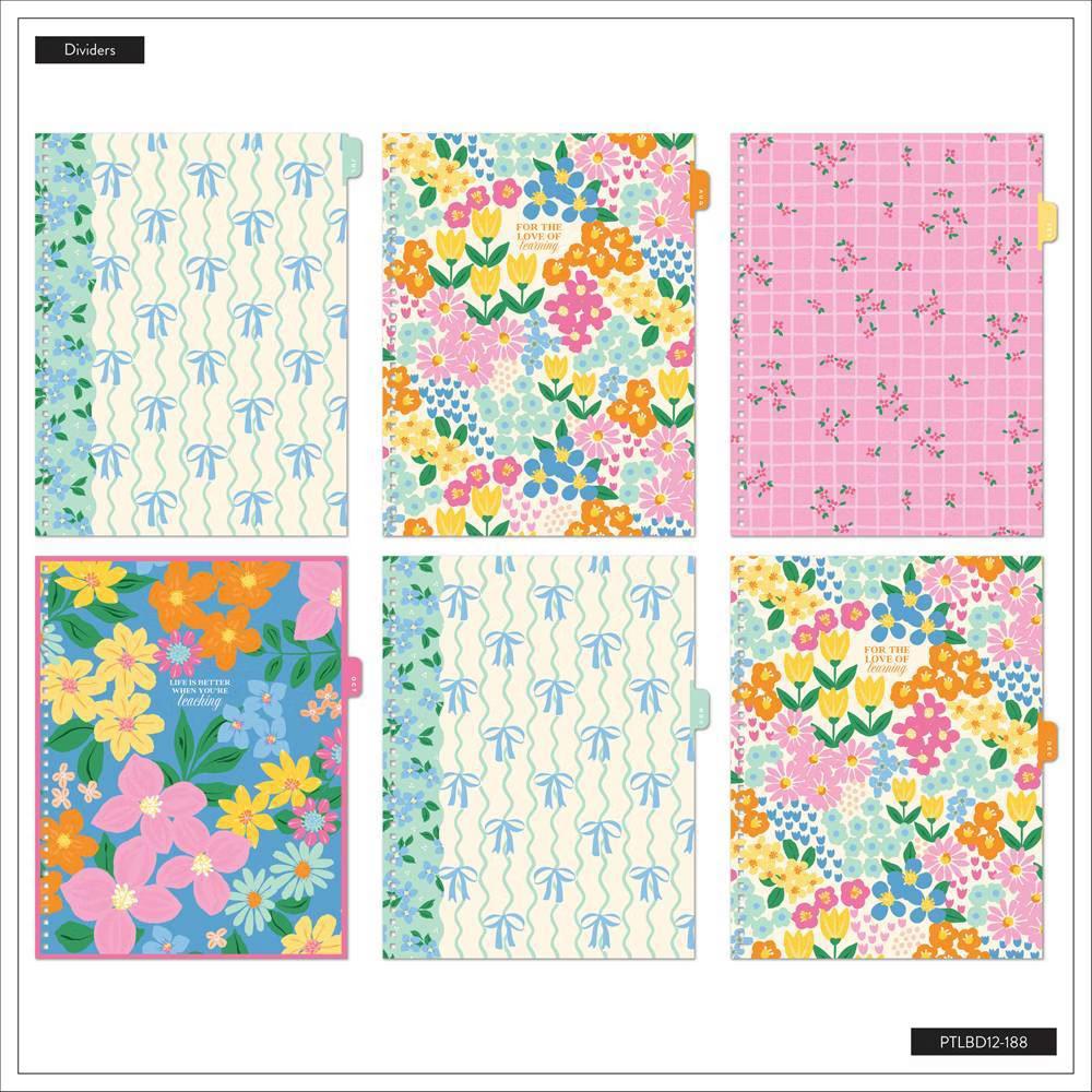 Happy Brands 2026-2027 9.375"x11.875" Organized Ditzy Garden Big 12 Months Twin Loop Dated Teacher Planner - Image 18