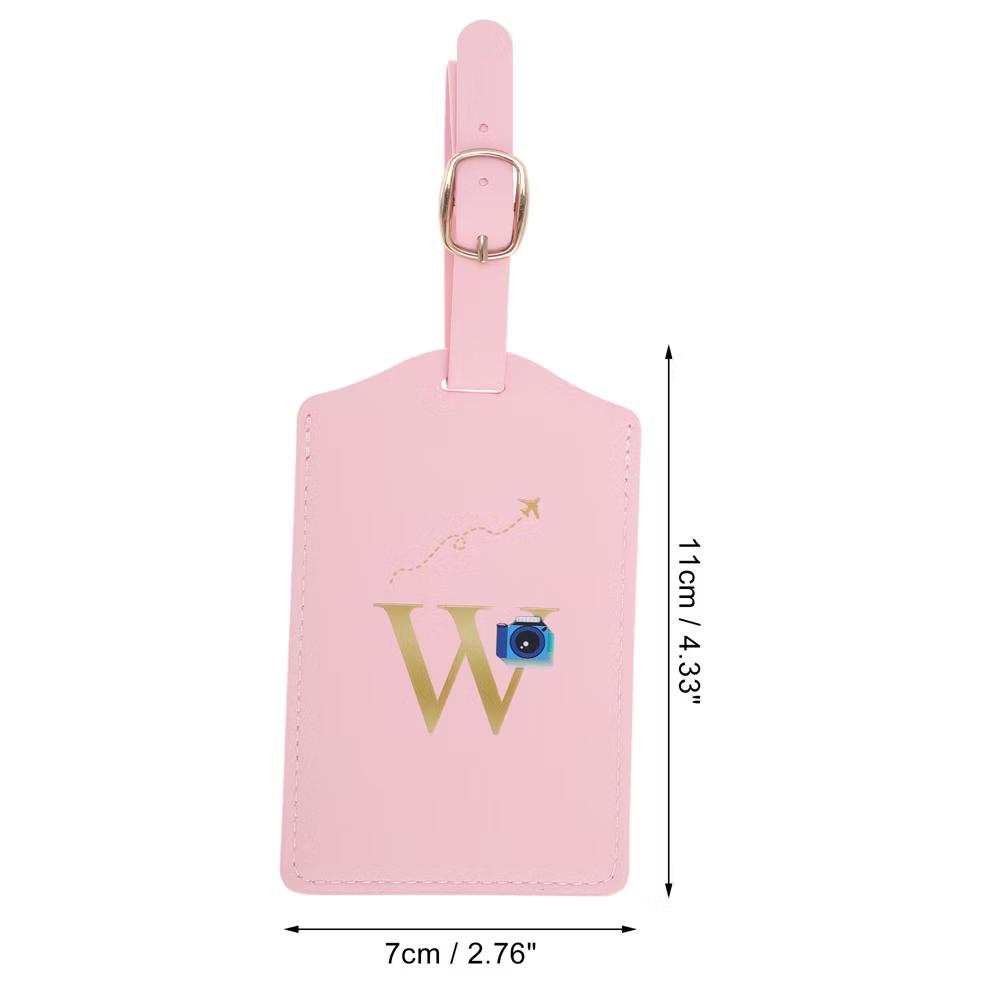 Letter Luggage Tag Pink 1 Pc - Image 49