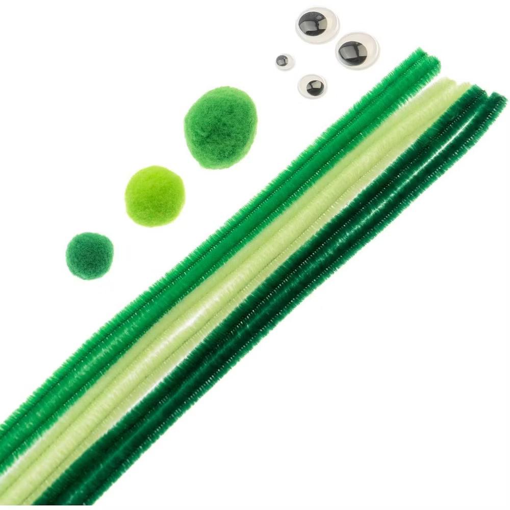 300ct Craft Combo Pack Pipe Cleaners Pompoms Googly Eyes Activity Kits - Image 16