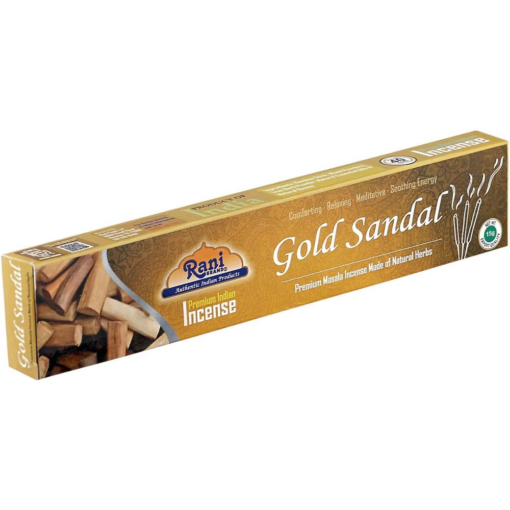 Gold Sandal Incense (Premium Masala Incense Made of Natural Herbs) - Authentic Indian Products - Image 2