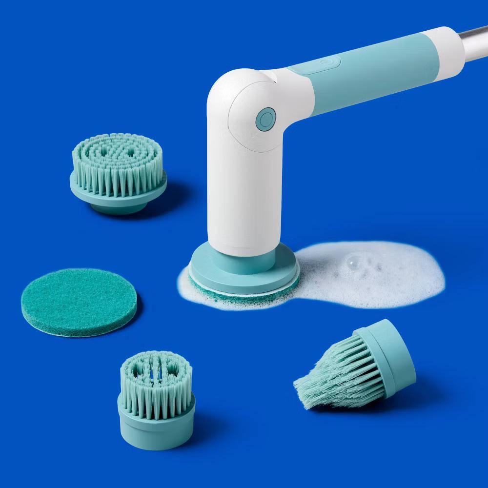 Power Scrubber with Attachments Handheld Plus Extended Handle - Image 2