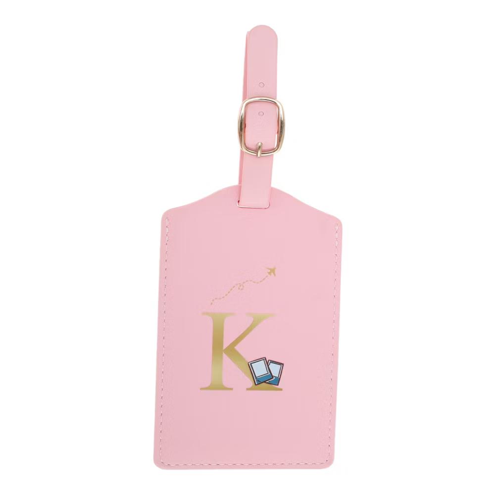Letter Luggage Tag Pink 1 Pc - Image 35