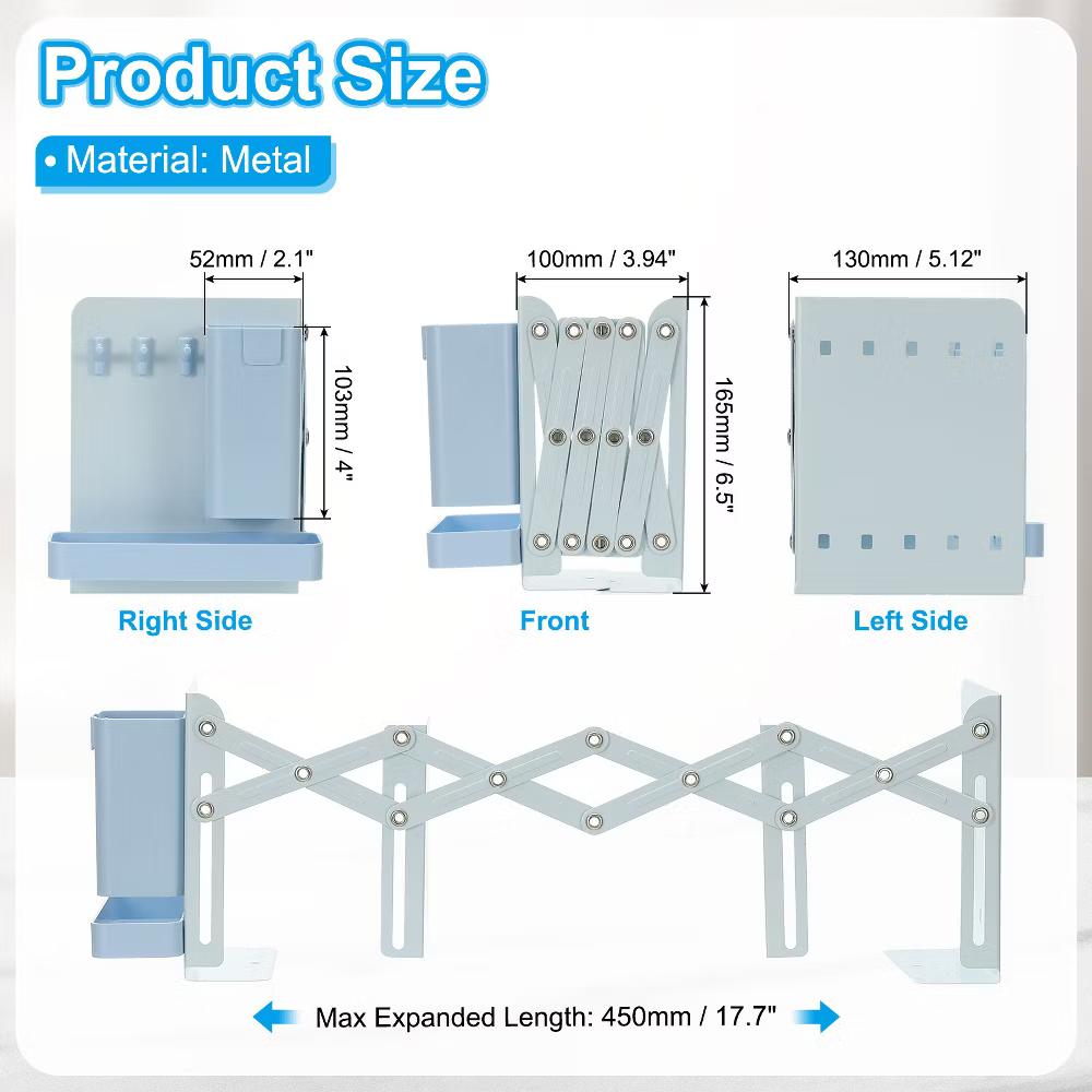 Adjustable Book Ends Heavy Duty Metal Adjustable Bookends Book Holders Organizer - Image 14