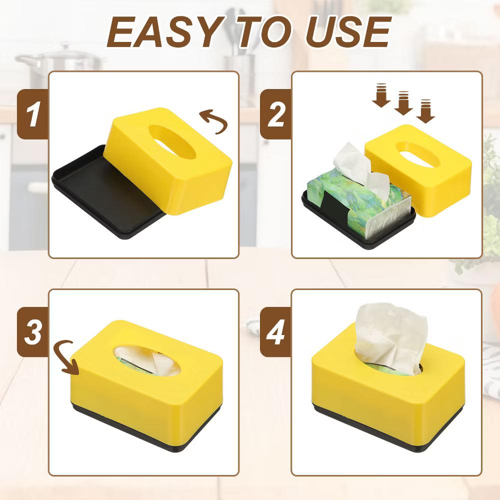 Tissue Box Cover, Plastic Rectangle Modern Facial Tissue Box
