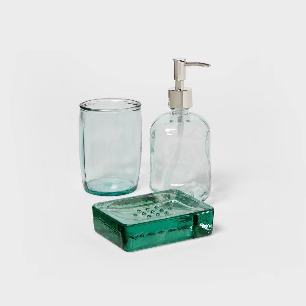 Recycled Glass Soap Dish Clear - Image 3