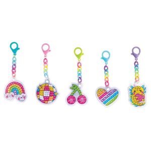 Creativity for Kids 5ct Keychains and 10ct Stickers Activity Big Gem Diamond Painting Activity Craft Kit