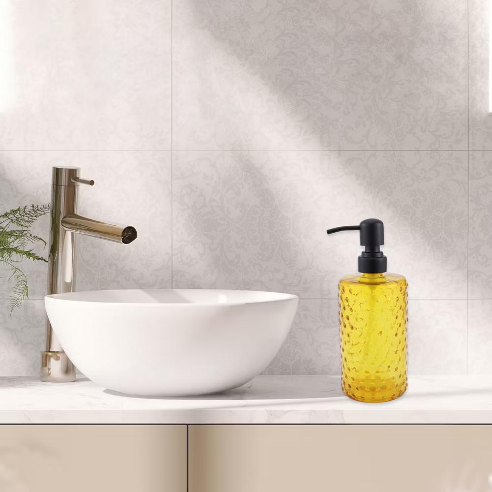 Elegant Polka Dot Pattern Soap Pump Dispenser for Bathroom 16.9oz 1 Pc - Image 37