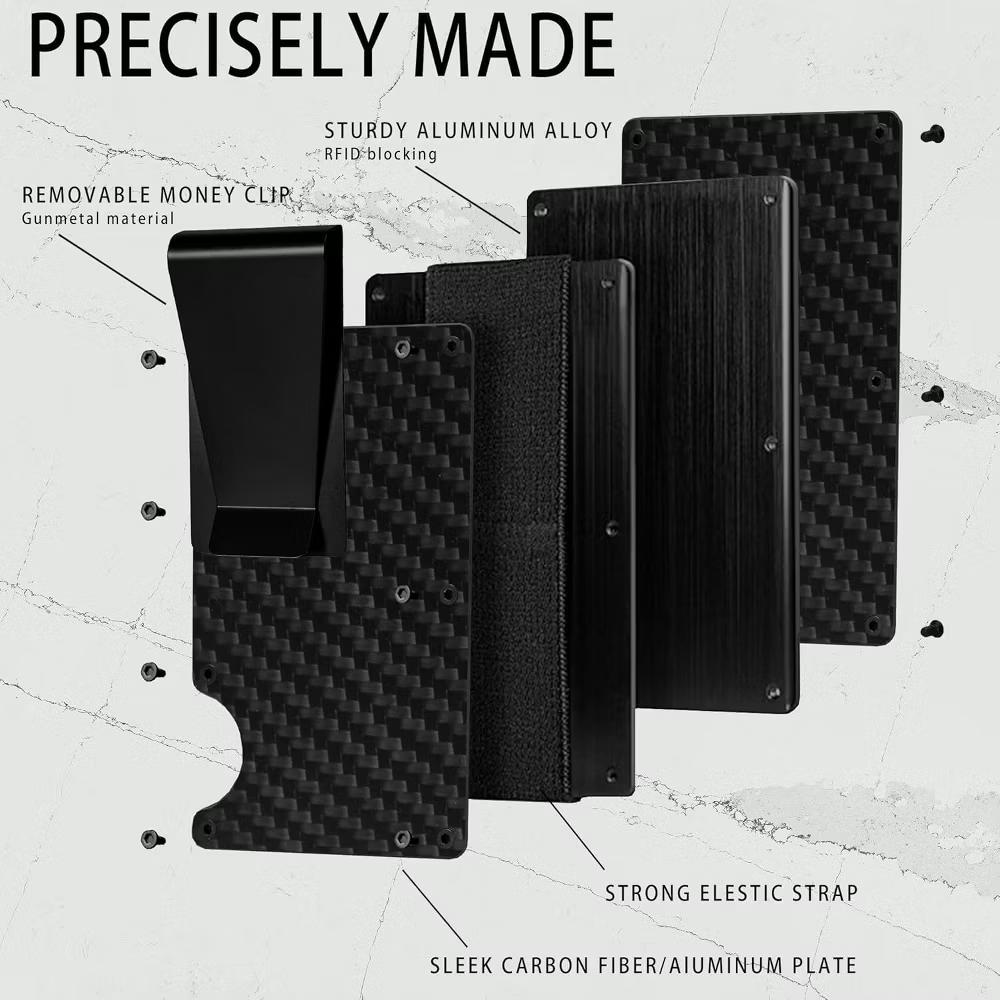 Maison Wallet for Men Aluminium RFID Card Holder with Money Clip - Image 6