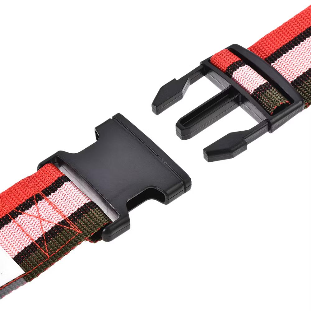Adjustable PP Luggage Straps with Buckle Label Red Pink Dark Green 4Pcs - Image 4