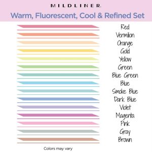 Zebra 15ct Mildliner Dual-tip Creative Colorful Marker Gifting: Mildliner Highlighters, Fine & Bold Tips, Multicolored Ink, Teacher Supplies