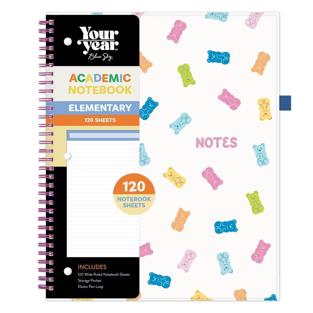 Blue Sky Your Year Elementary Weekly/Monthly Planner Wirebound 8.5"x11" Gummy Bears Cream - Image 4