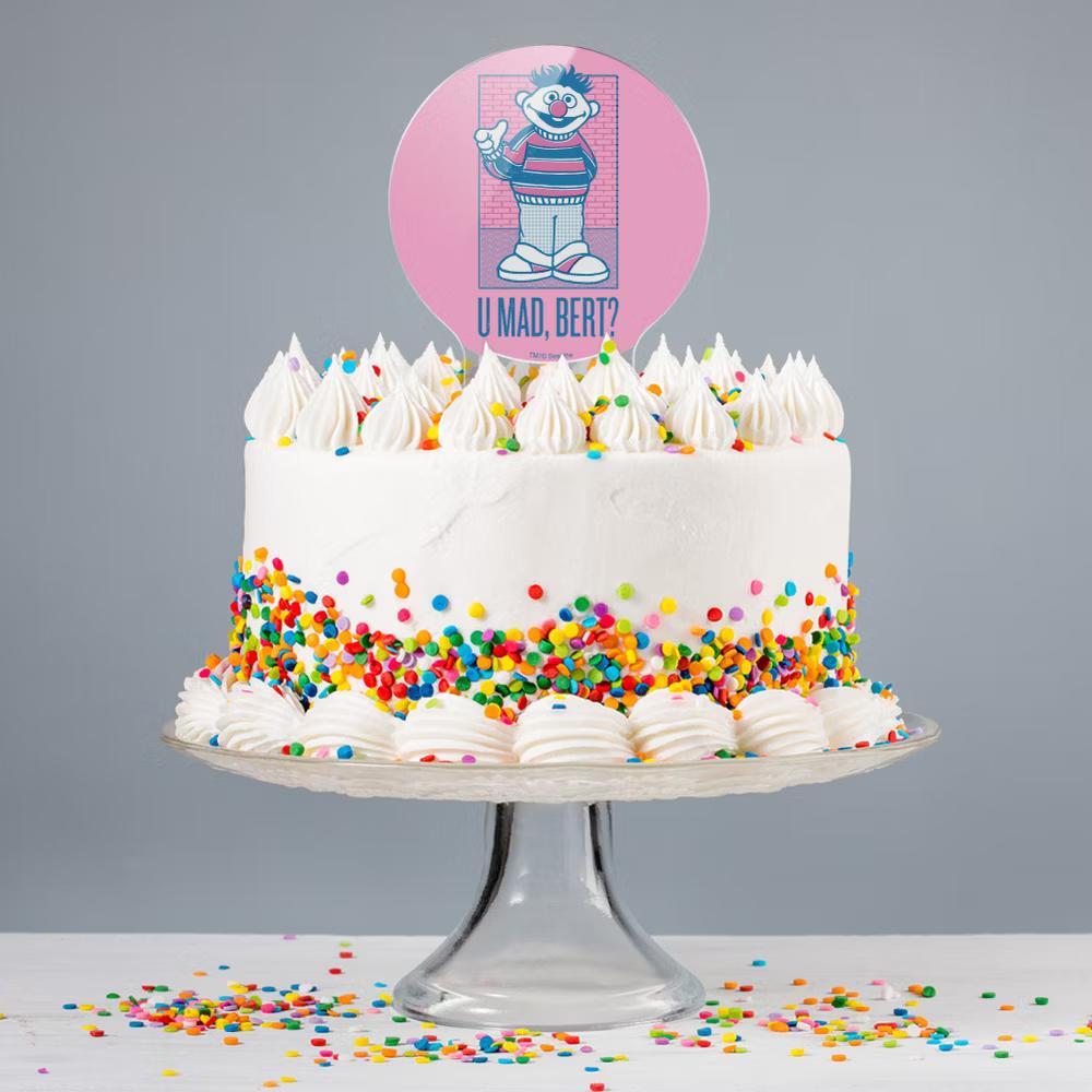 Ernie U Mad, Bert Acrylic Cake Topper Party Decoration for Wedding Anniversary Birthday Graduation - Image 2