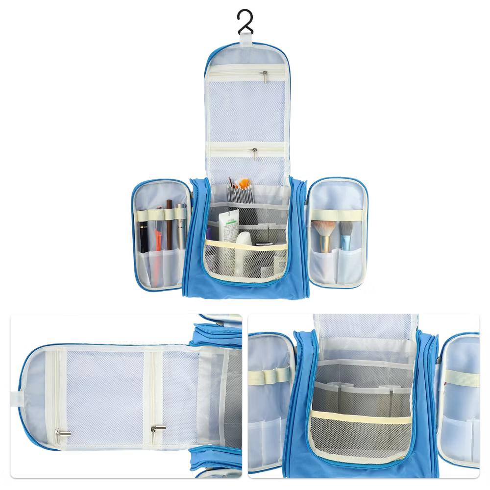 Travel Makeup Bag Travel Toiletry Organizer Makeup Brush Holder Waterproof Oxford Cloth 1 Pc - Image 14