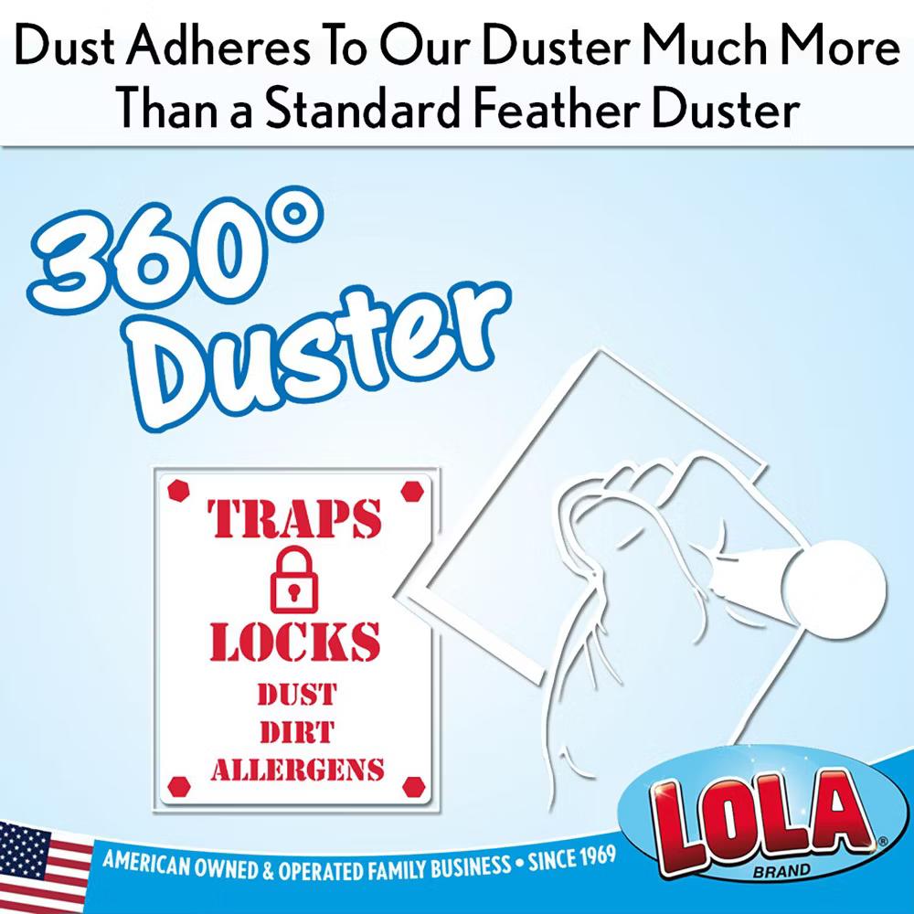 360 Duster Refills, 10 Pack, Compatible & Comparable to Swiffer, Traps & Locks More Dust Than Feather Dusters, Attach - Clean - Toss