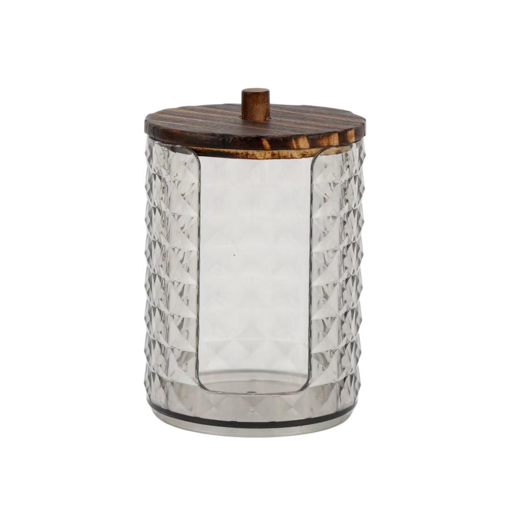 Compact Diamond-pattern Bath Canister 1 Pc
