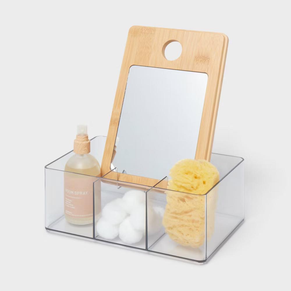 Cosmetic Storage Container with Bamboo Lid - Image 3